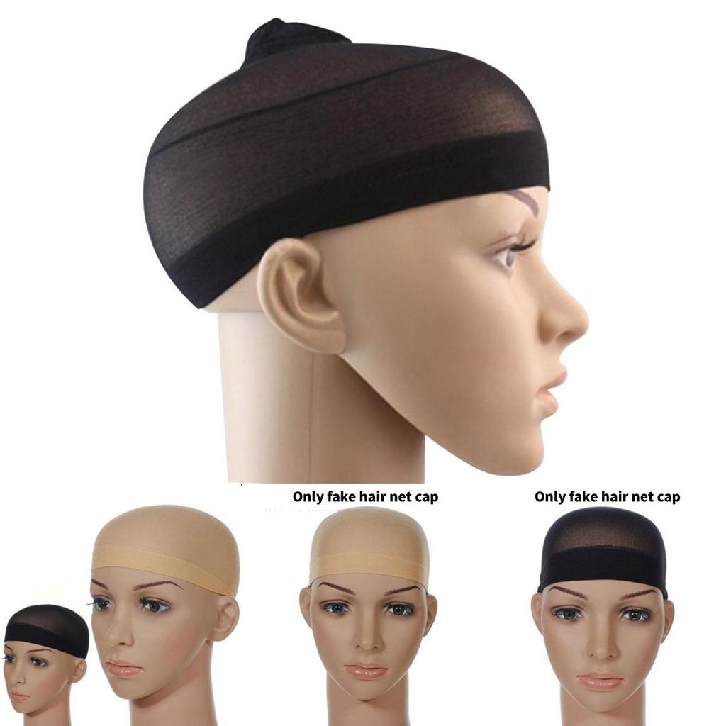 Wig Cap Breathable Stretchable Nylon Stretch Stocking Cap Nude Black Durable