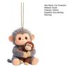 2D Monkey Car Hanging Ornament Acrylic Car Rearview Mirror Accessories Cute Monkey Holding