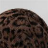 Retro Leopard Print Plush Bucket Hat Women's Autumn and Winter New Small Face Thickened Warm Ear Protection Mongolian Hat