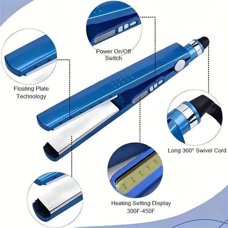 Three-in-One Curling Iron, Hair Straightener, Spiral Curler, and Comb Electric Hair Styling Set