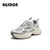Augustine silver dad shoes women 2025 new summer mesh sports running shoes muffin platform casual shoes