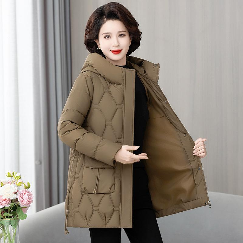 Down Cotton Jacket Mid-length Cotton Jacket Women's 2025 Autumn/winter Thickened Winter Padded Jacket Jacket