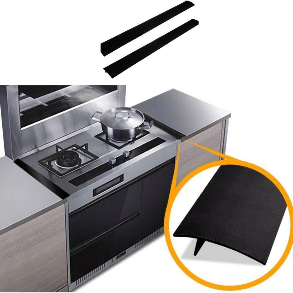 Silicone strip for the gap cover of the stove counter, heat-resistant oven gap filler, sealing, stain-resistant and easy to clea