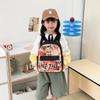 Pattern Nezha Letters Kids Cartoon Backpack With Storage Waterproof Function