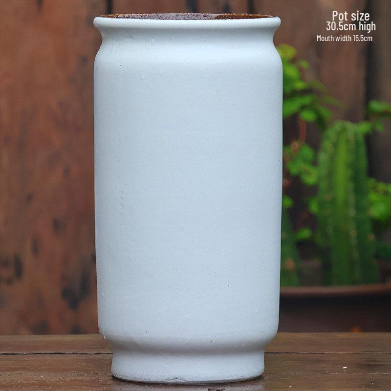 Large Wintergreen Bougainvillea Ceramic Flower Pot - Breathable, Tall Succulent & Tree Ceramic Jar