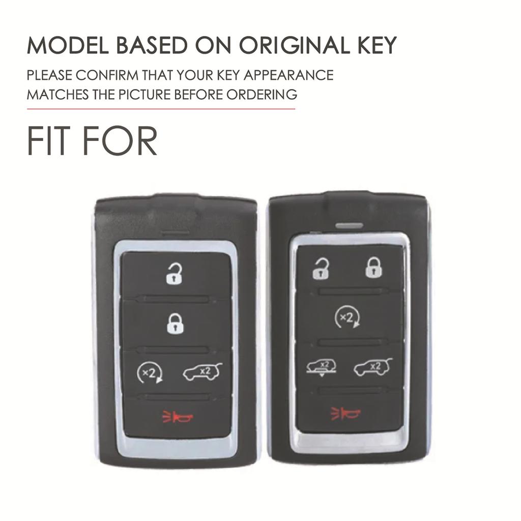 Fit For Dodge Ram 1500 Ram1500 Ram2500 Trx Chrysler Couve Dodge Jeep Grand Cherokee Genuine Leather Auto Key Fob Remote Case Cover