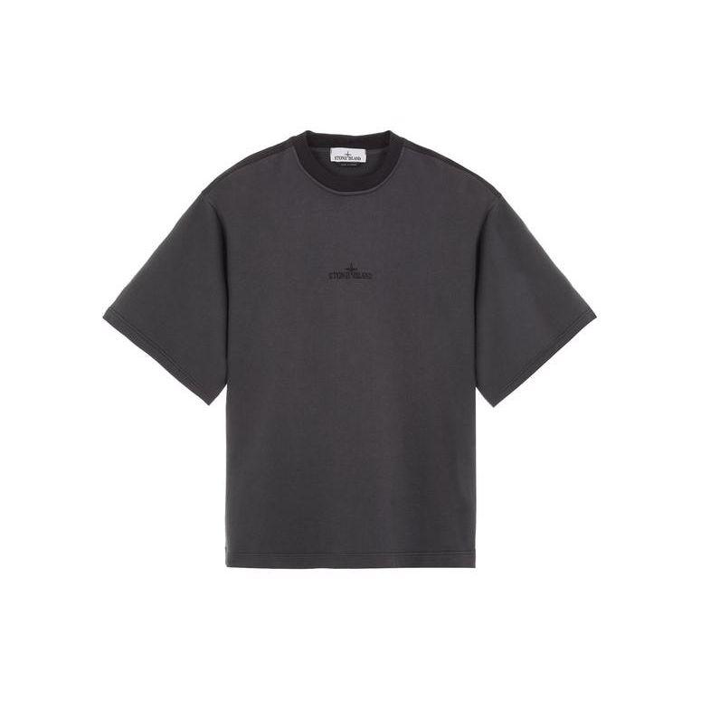 

Stone Island Hype-TC Series SS23 Cleanfit Crew Neck Letter Logo Embroidered Cotton Short Sleeve T-Shirt Men Tops Charcoal 781565833-V0065 S