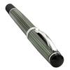 Xezo Incognito Diamond Cut Serial Medium Fountain Pen, Zinc Slate Lacquer. Platinum Plated. Zinc Green.