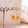 Luxury Blue Crystal Water Drop Dangle Earrings for Women Temperament  Multicolor Zircon Wedding Bride Charm Korea Jewelry Gift