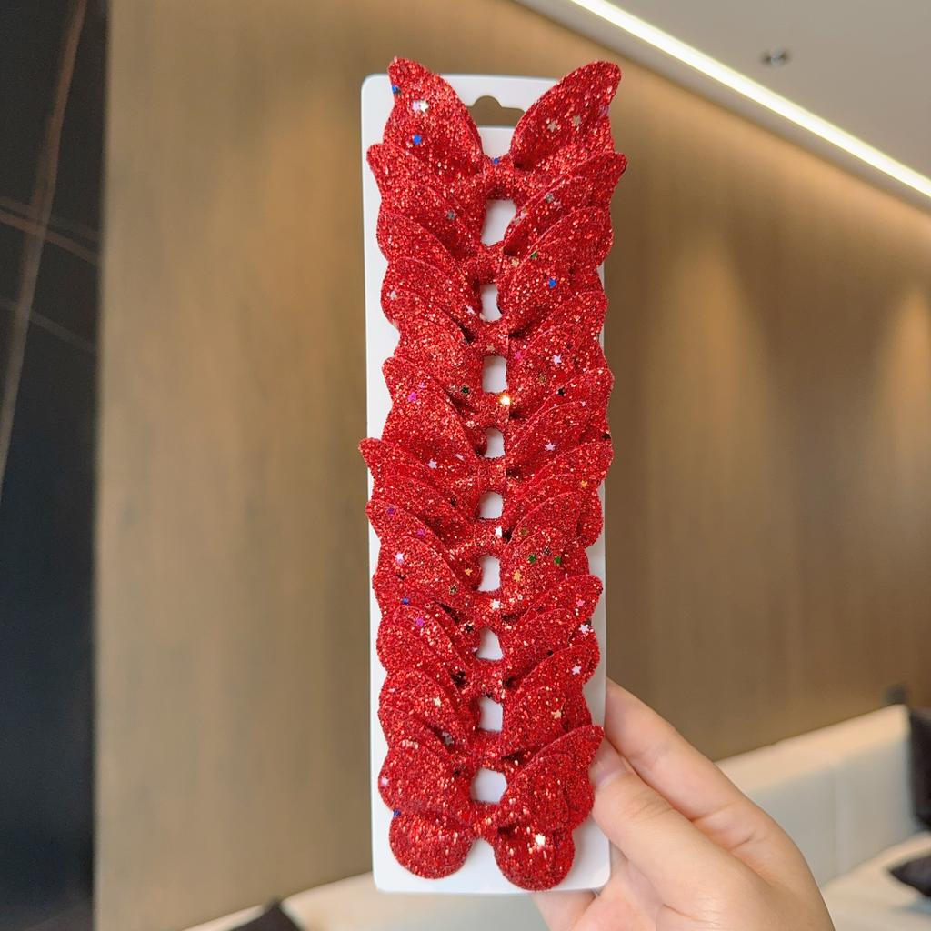 10Pcs/Set New Fashion Solid Butterfly Hairpin Accessories Lovely Girls Hairpins Children Headwear Hairgrip Sequins Hair Clips