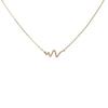 Wave Line Necklace Women's Summer Light Luxury Micro-inlaid Zircon Water Ripple Collarbone Chain Stainless Steel