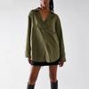 European-American Slim Fit Lapel Denim Jacket for Women