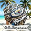 Custom Name Personalized Manchester City Print Umbrella, Auto Open Close, 8‑Rib Sturdy Frame, Commute Camping Hiking Use, Birthday Gift