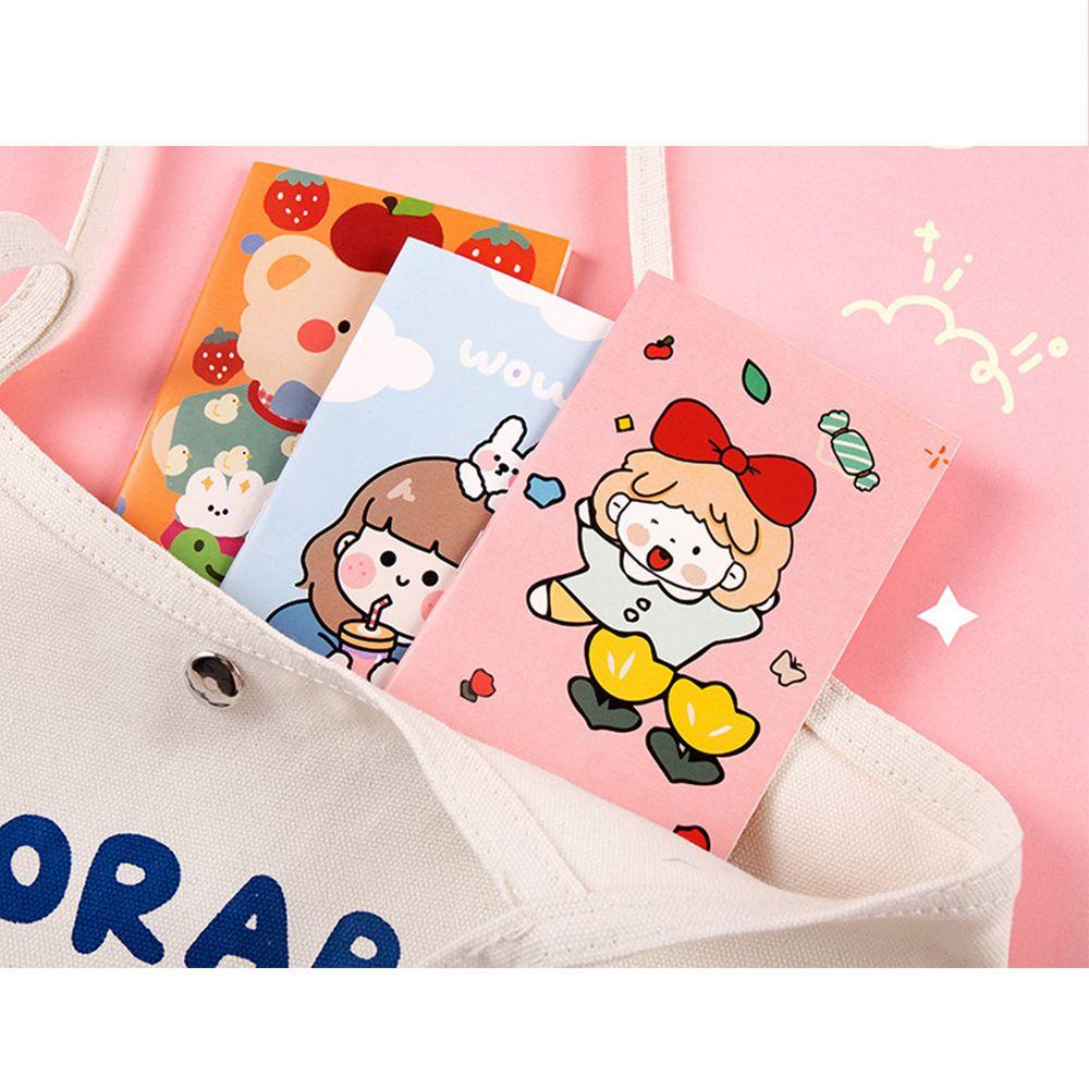 Small Diary Portable Steno Cartoon Astronaut Bear Peach Patterns Cute Girl Dinosaur Mini Notebook