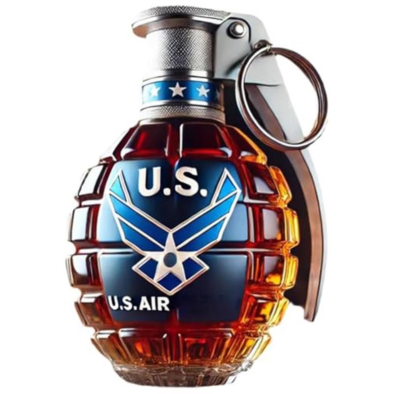 Гравированный стакан для виски в форме ручной гранаты Бутылка для виски в форме ручной гранаты 2025 г. Новая памятная бутылка для ветеранов