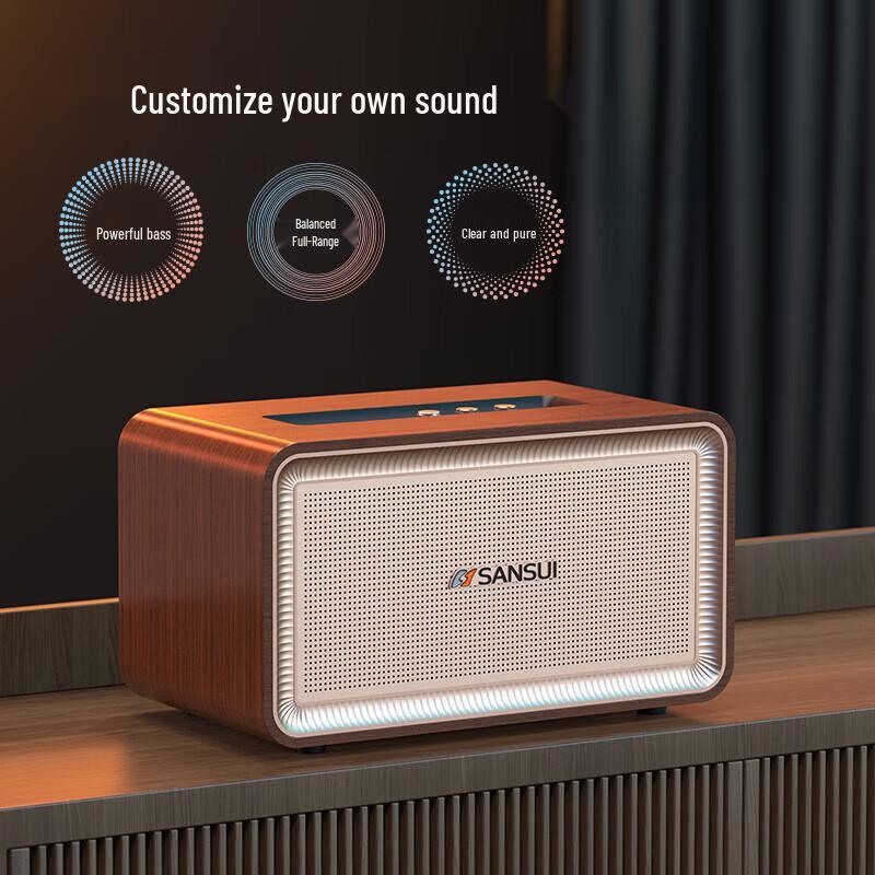 SANSUI A5 Wireless Bluetooth Speaker with Subwoofer CN plug (adapter included)
