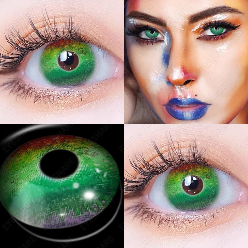 Eyeshare 1 Pair Cosplay Contact Lenses for Eyes Vampire Party Cosplay Colored Softlens 14.5mm Halloween Lens