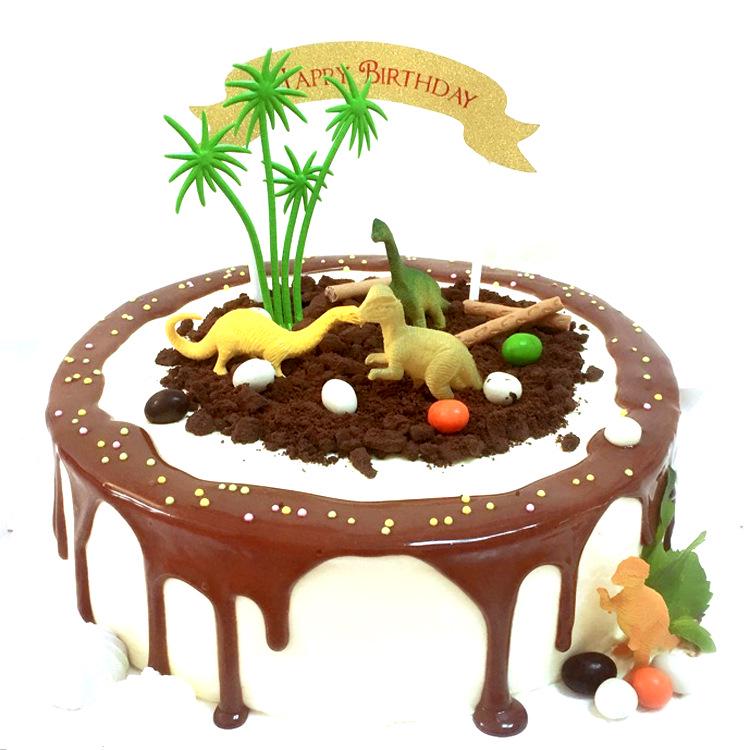 Dinosaur Jungle Cake Decorations Figurines