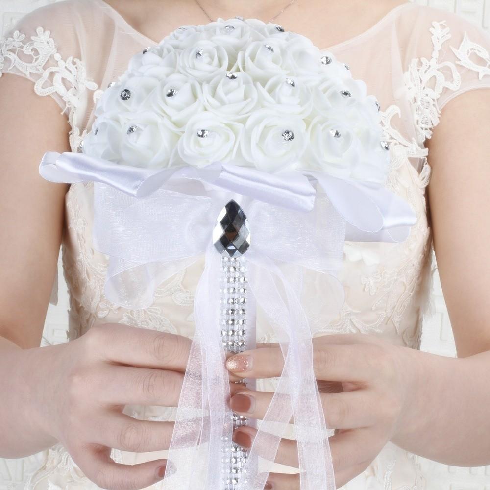 Romantic Wedding Bouquets Pearl Bridal Bouquets Artificial Hand Bouquet  Wedding Accessories