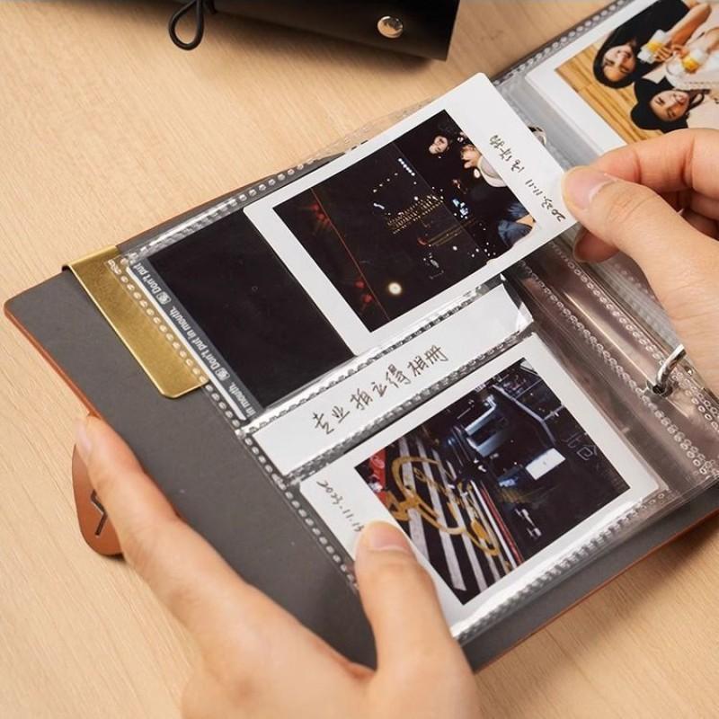 3-inch Instant Photo Album DIY Couple Memory Book Travel Card Holder Scrapbook With Leather Cover
