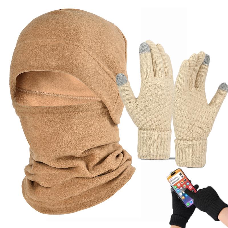 Warm Cycling Face Mask: Multifunctional Fleece-Lined Neck Gaiter, Windproof Ski Balaclava Hat, Pull-Over Neck Warmer