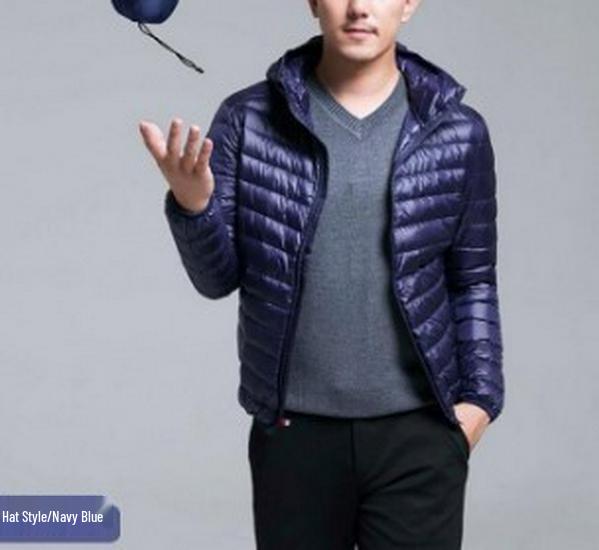 Men s Lightweight Stand Collar Hooded Cotton Jacket - Slim Fit, Solid Color, Autumn/Winter Casual Zipper 3XL