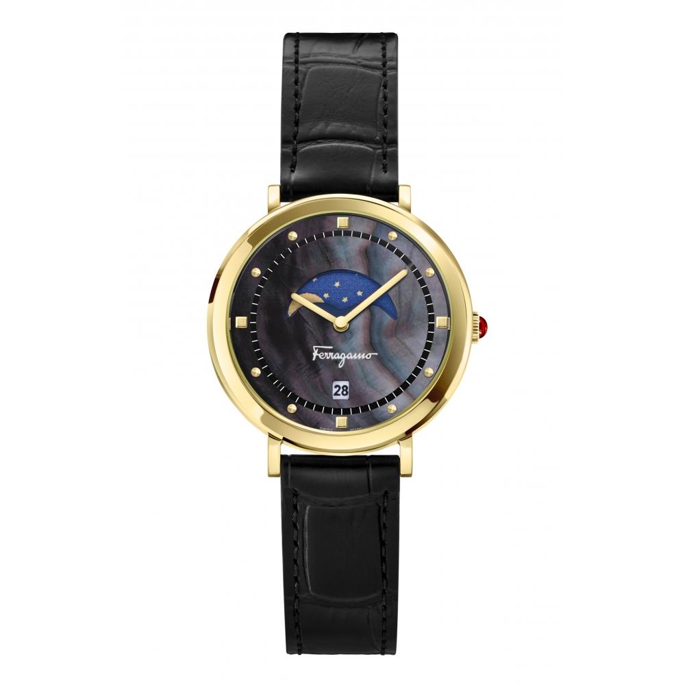 

Salvatore Ferragamo Ferragamo Женские 36 мм Черные кварцевые часы SFUH00221 черные