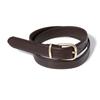 Halden (W) Round Square Gold Buckle Cowhide Leather Belt (T027_brown)