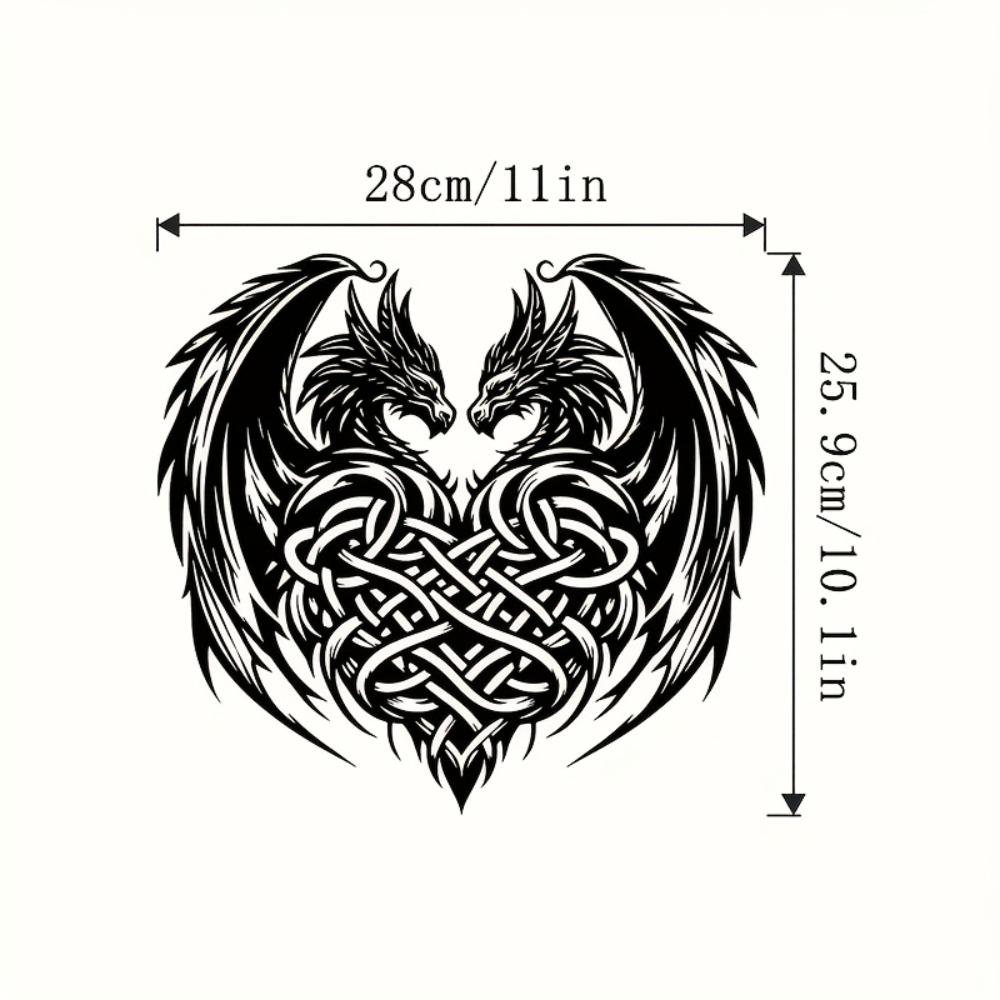 

Celtic Dragon Heart Iron Wall Art Irish Viking Metal Decor, Fantasy Home Hanging for Living Room, Durable Craftsmanship 1pc чёрный