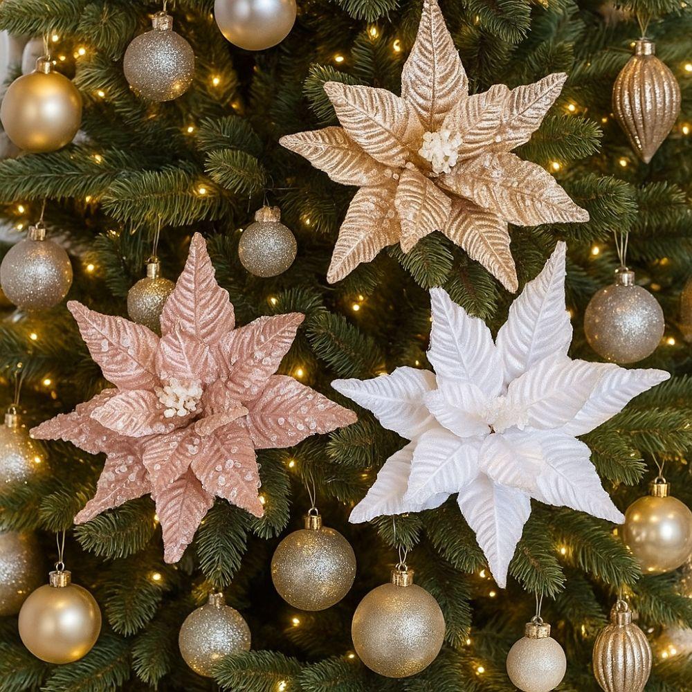 30cm Pearl Christmas Flower Beautiful Christmas Tree Decoration  Christmas Holiday