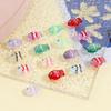 5 PCs Lampwork Glass Beads Ocean Jewelry Beads For DIY Charm Jewelry Making Fish Animal Multicolor AB Rainbow Color  14mm X 10mm