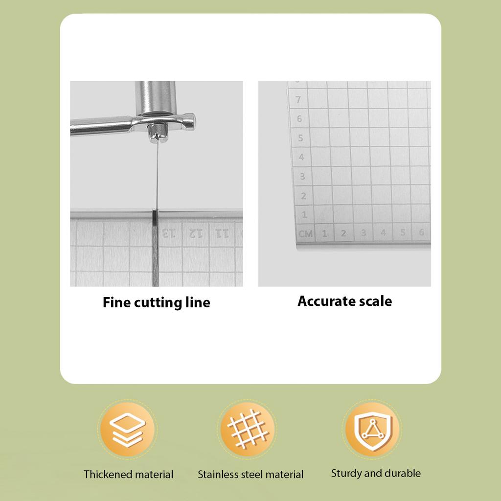 Stainless Steel Cheese Slicers Multi Purpose Kitchen Tool Cheese Slicers Cutter Board Precise Measurement Non Slip Base