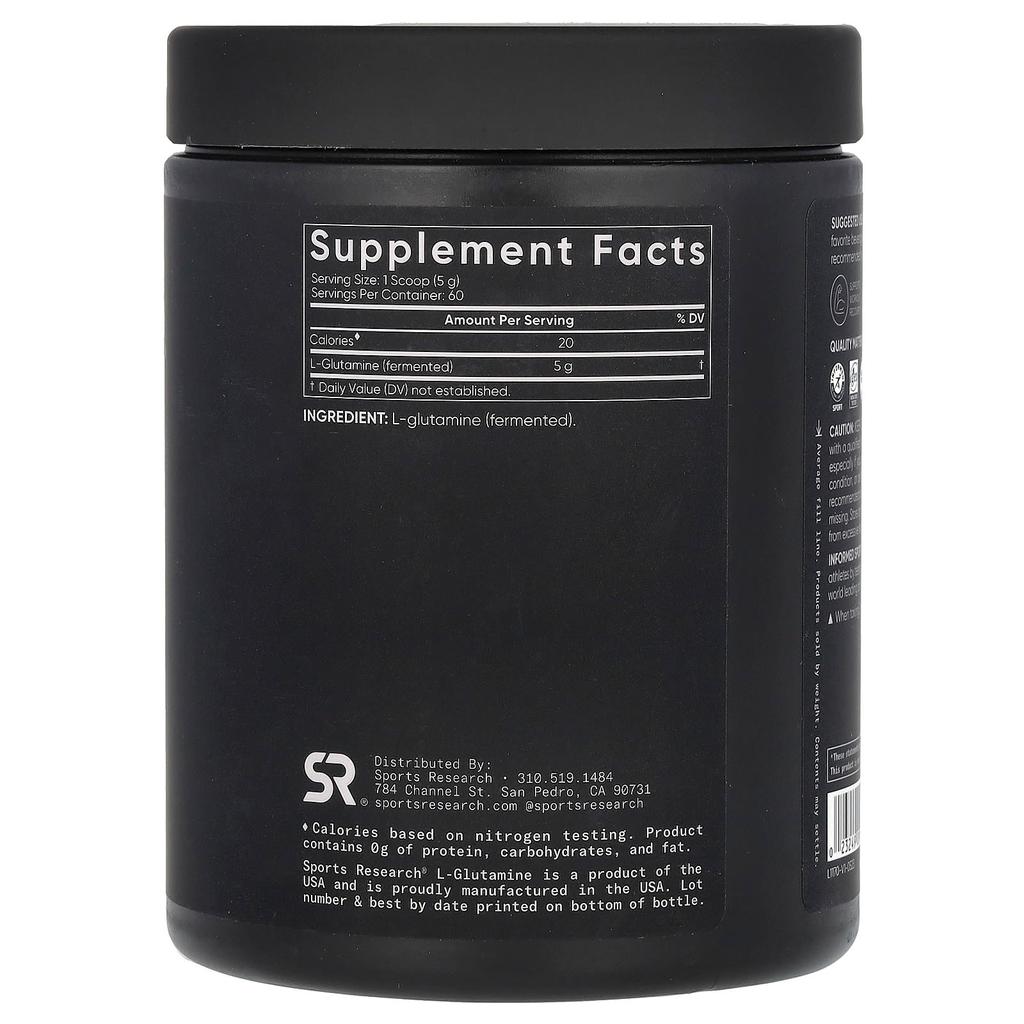 L-Glutamine, Unflavored, 300G(10.58Oz)