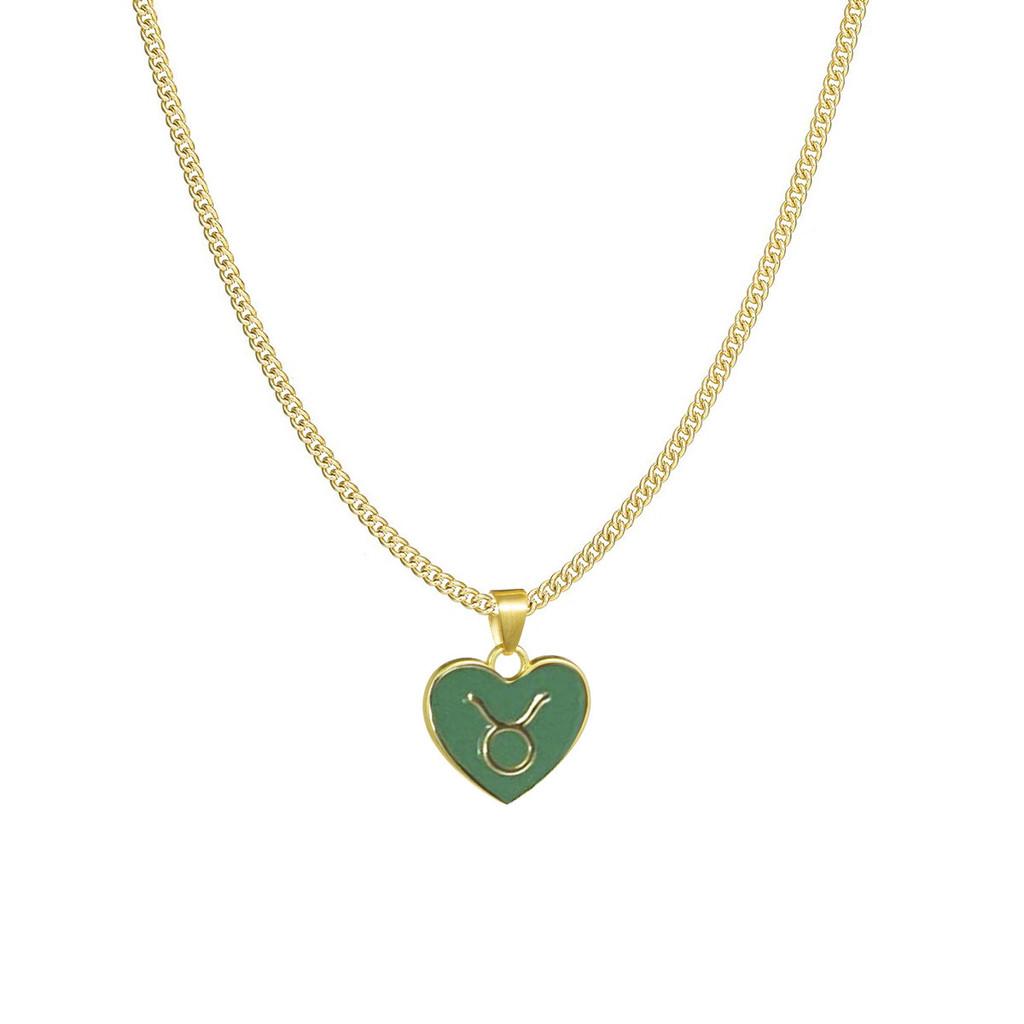 Zodiac Heart Contemporary Necklace With Layered Chain Perfect For Women Fashionable