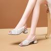 Sandali da Donna a Forma di Pesce con Bocca Aperta - Nuovo Stile - Versatili - Scarpe con Zeppa