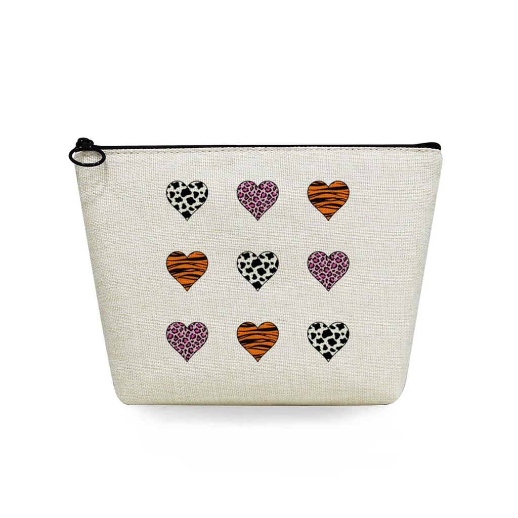 Women Leopard print lettering Print Cosmetic Bag Toiletries Organize Travel Storage Case 6731 KTB