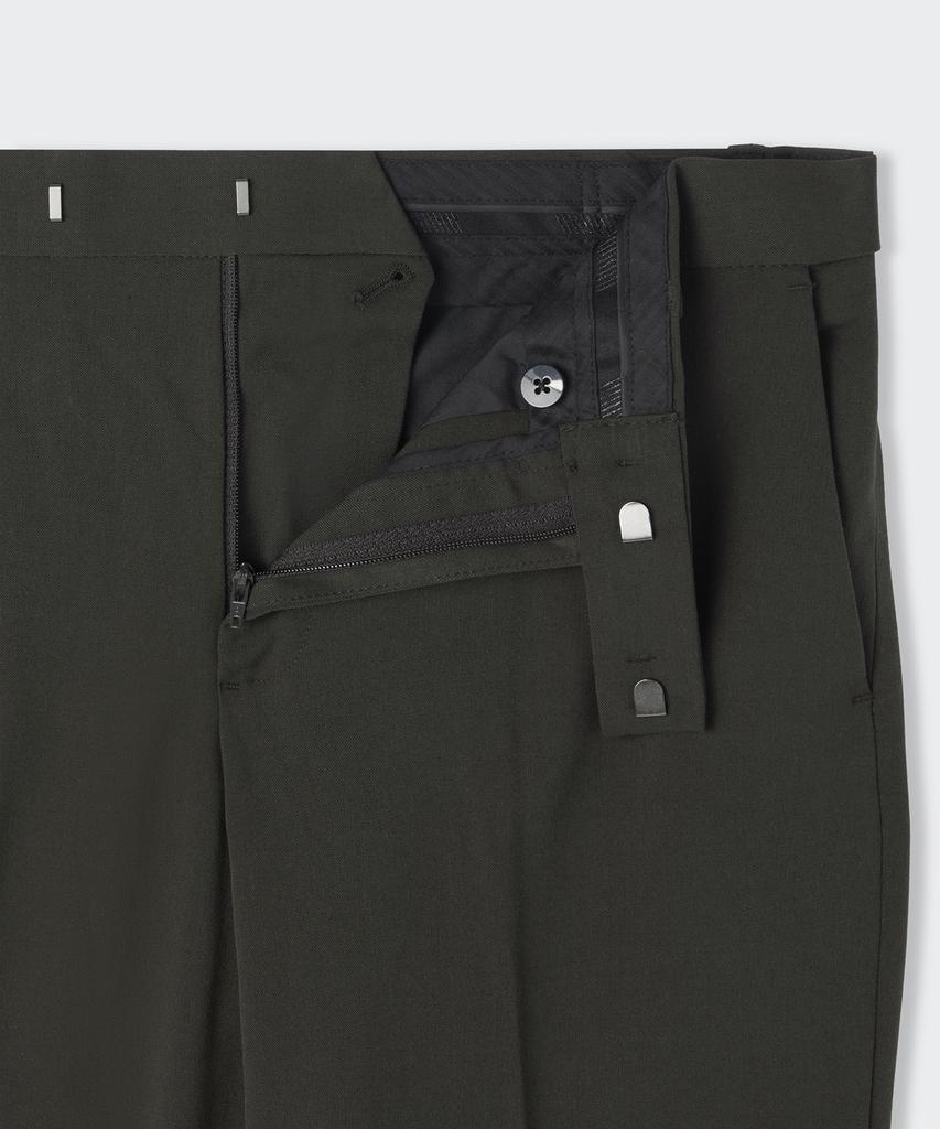 MUSINSA STANDARD Semi-Wide Hidden Banding Slacks [Dusty Khaki]