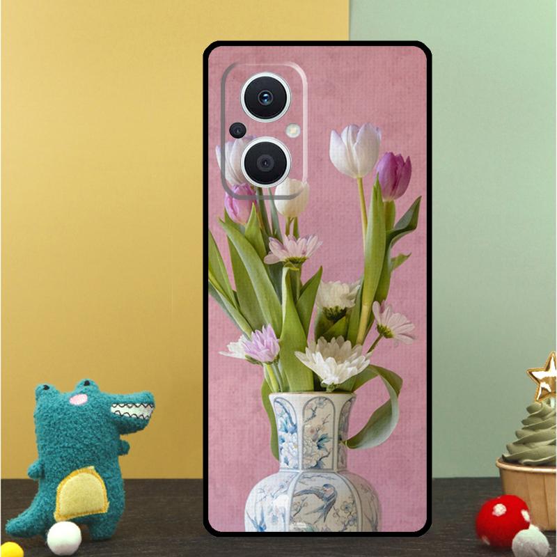 Tulips Flower Spring Case For OPPO Reno 15F 13F 14F 12 11 F 10 14 15 Pro 7 8 Lite OPPO Find X9 X8 X6 X5 Pro Cover