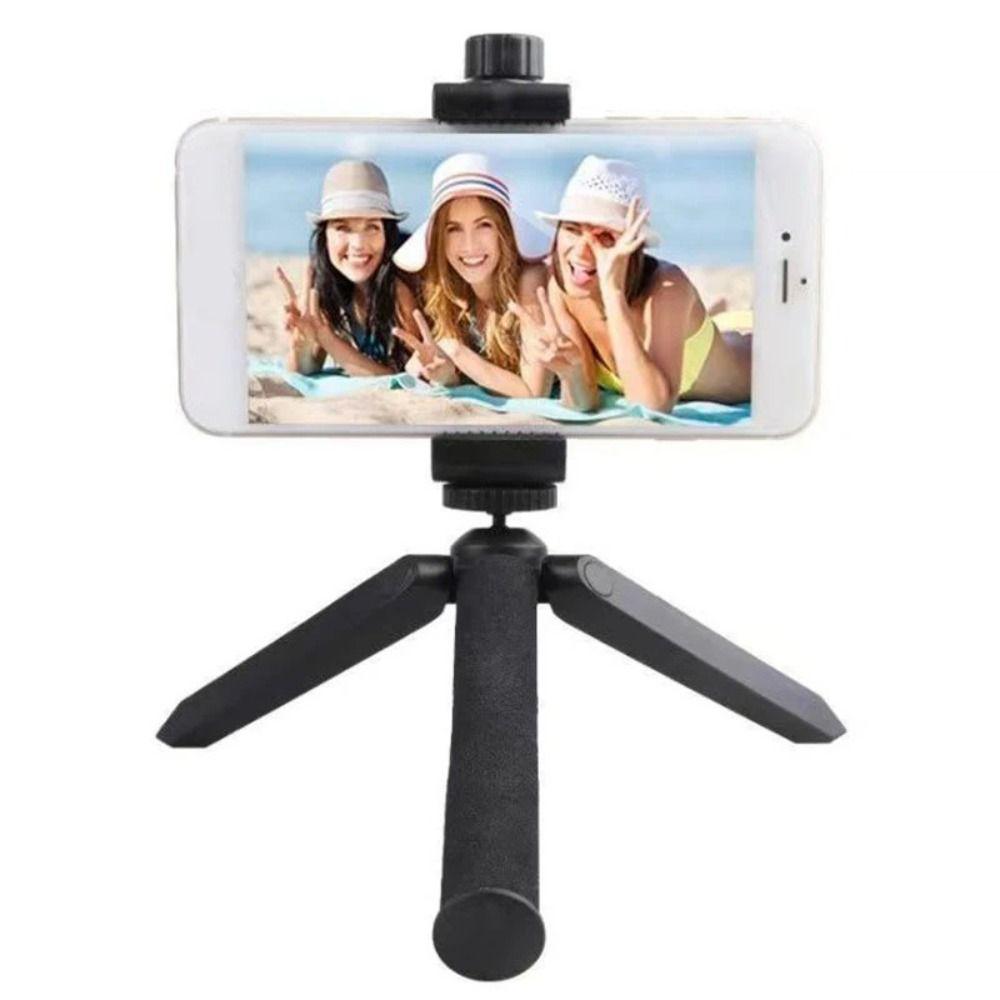 NEW 1/4 inch Screw Tripod Mount Adapter Two-hole Adjustable Tripod Phone Holder Universal Cellphone Clamp Live Streaming