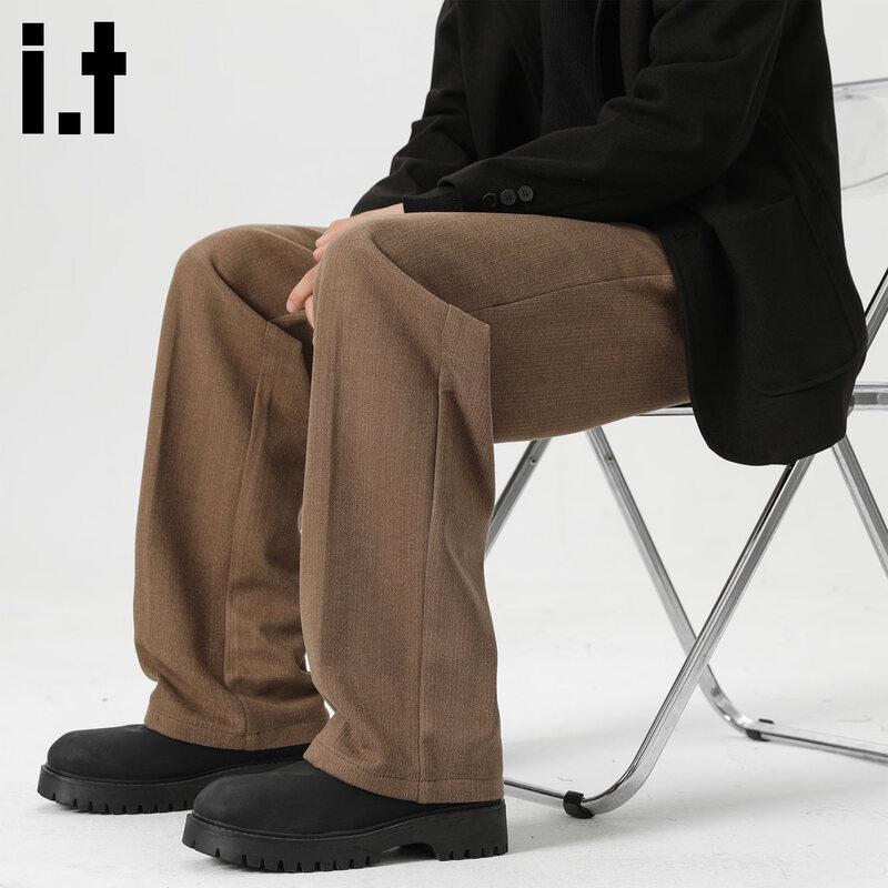 CHOCOOLATEit Men's Loose Straight-Leg Casual Trousers