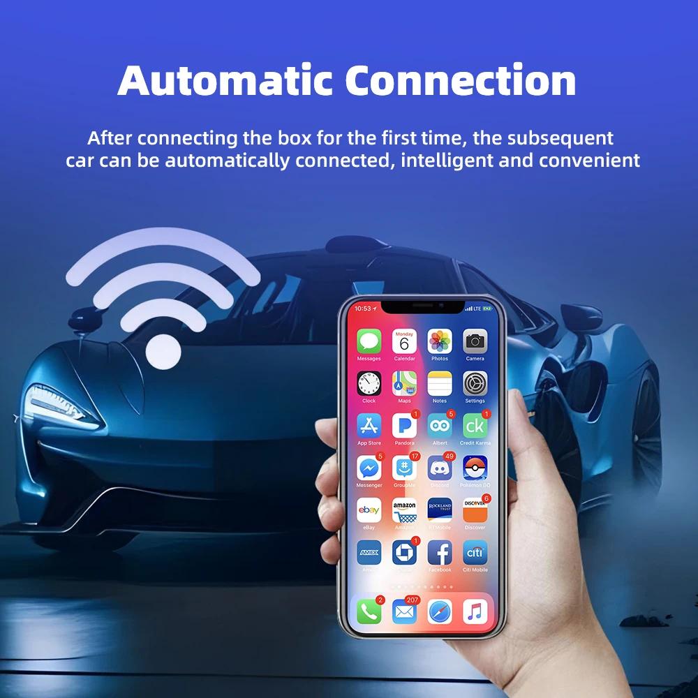 2025 NEU 2 in 1 Kabellose Carplay AI Box Android Auto Plug and Play Anwendbar zum Umwandeln von kabelgebundenem Original-Carplay in kabelloses