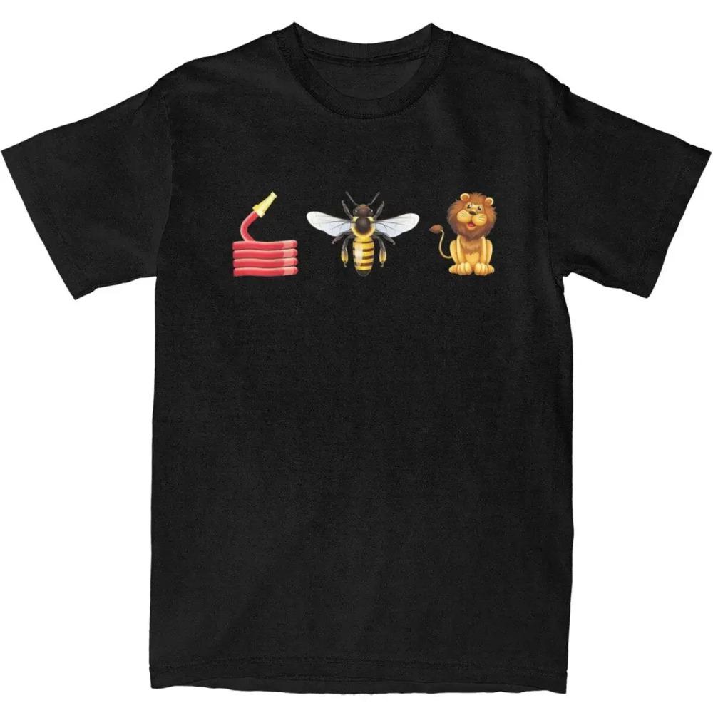 

Men Women Hose Bee Lion Graphic Printed Tee Shirt Outfits Funny Cotton Hose Be Lying Funny T Shirts Top Tee Clothes New Arrival XXXXXL чорний
