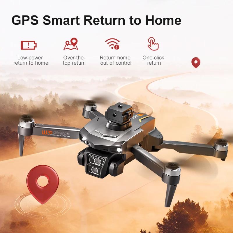LU30 Drone 4K HD Camera 5G WIFI 4.5inch Large Screen RC Drone Professional Quadcopter with GPS Obstacle Avoidance Brushless FPV Drone RC Drone UAV