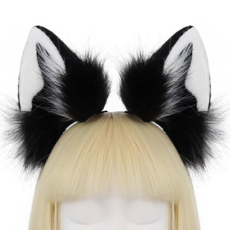 Handmade Plush Animal Ear Headband Cosplay Cat Fox Ears Costume Accessory Cute Unisex Hair Band