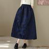 Size Jacquard Plus Waist High Vintage Floral Spring Autumn Casual Loose Long For Woman Skirts Womens Skirt