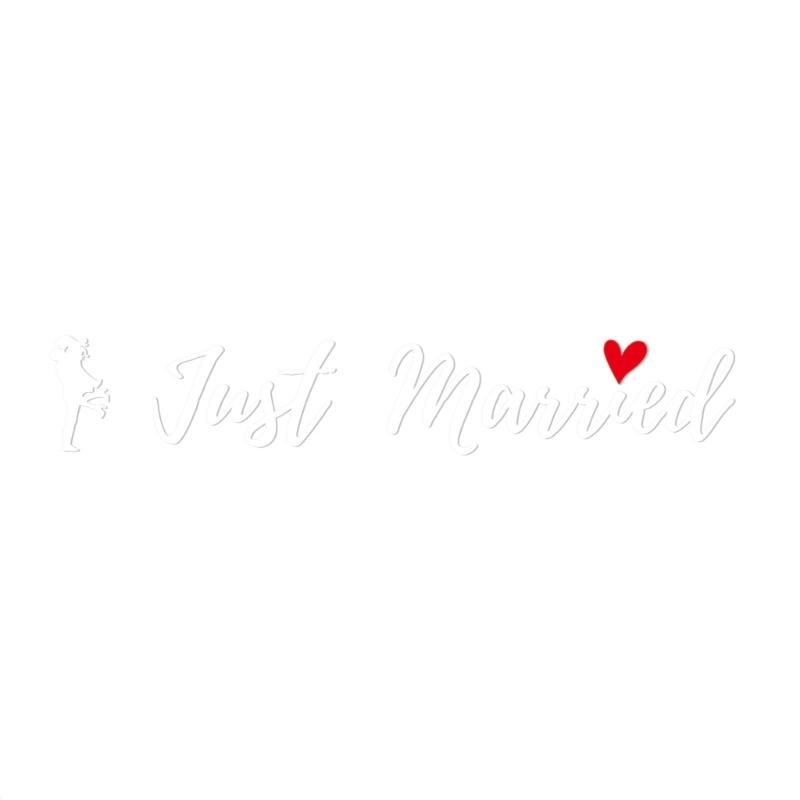 Removable Wedding Car Decals Just Married Vinyls Stickers For Bridal Shower Party Home Decorations Window Murals Gift