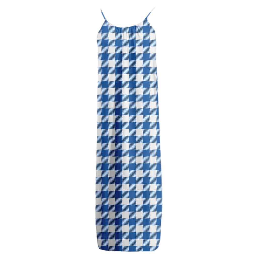 Women's casual fashionable striped checkered printed dress