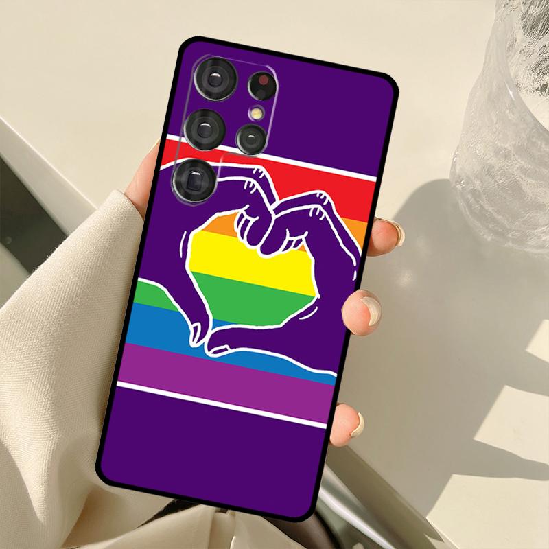 Gay Pride LGBT Rainbow Flag Case For Samsung Galaxy S25 Ultra S21 S22 S23 S24 Ultra S9 S10 Plus S20 FE S25 FE Back Cover