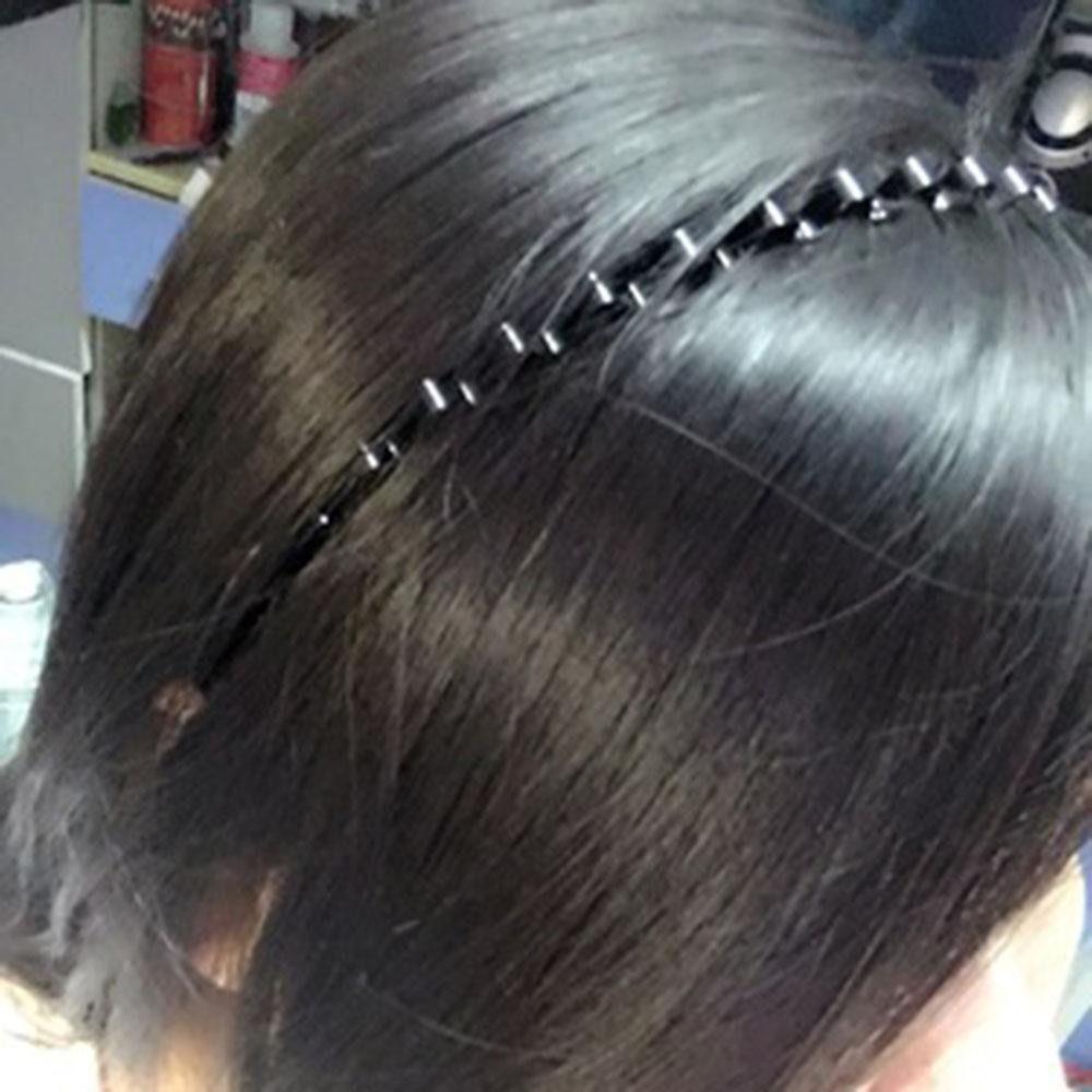 Unisex Sports Band Hoop Hairband Wavy Headband Metal