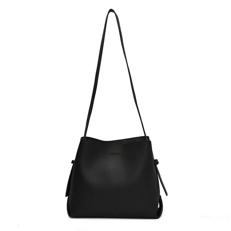 Premium texture fashionable simple small bag women's 2025 new trendy and popular bucket bag versatile messenger bag